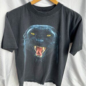 Vintage Black Panther Graphic T Shirt Alstyle 90s Faded Animal Tee Size M